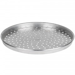 18" x 1 1/2" Perforated Heavy Weight Aluminum Tapered / Nesting Pizza Pan