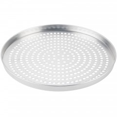 Super Perforated Standard Weight Aluminum Straight Sided Pizza Pan