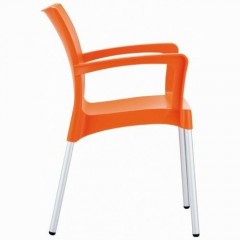 Domenica Arm Chair in Orange