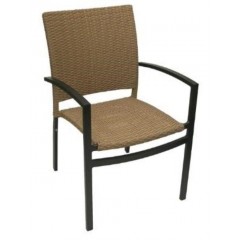 Oveido Stacking Arm Chair in Cappuccino