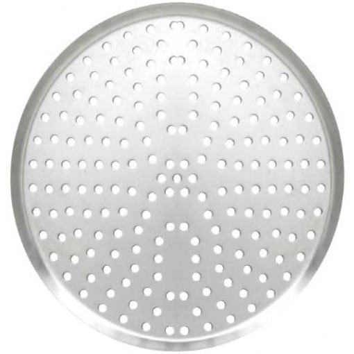 Allied Metal Heavy Weight Aluminum Perforated Pizza Pan, Tapered Design, 11/16-Inch Deep