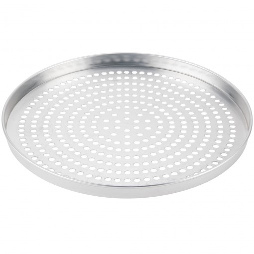 Super Perforated Standard Weight Aluminum Straight Sided Pizza Pan