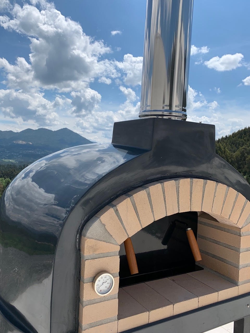 Portuguese Brick Pizza Oven in Fiberglass Shell