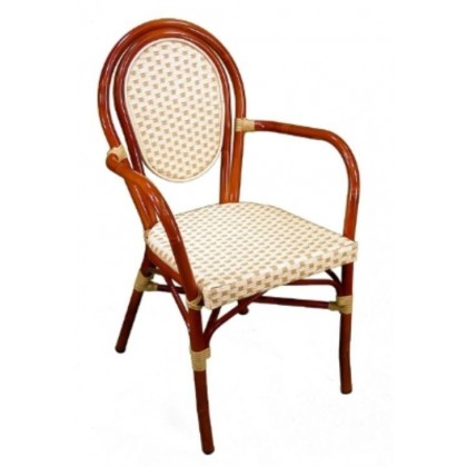 Parisienne Arm Chair in Ivory-Honey