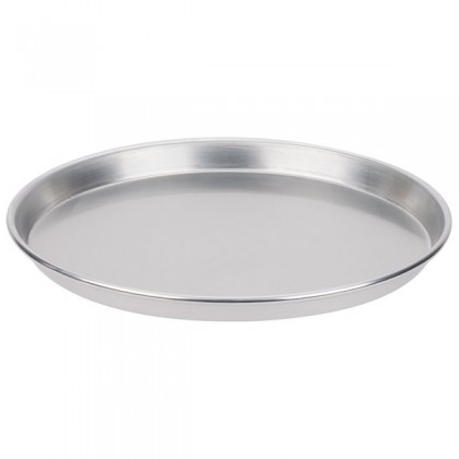 14" x 1" Standard Weight Aluminum Tapered / Nesting Dish Pizza Pan