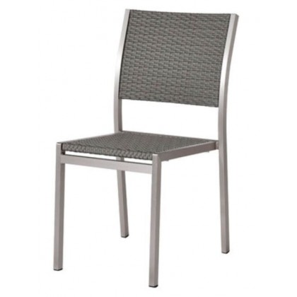 Belize Aluminum Side Chair in Gray